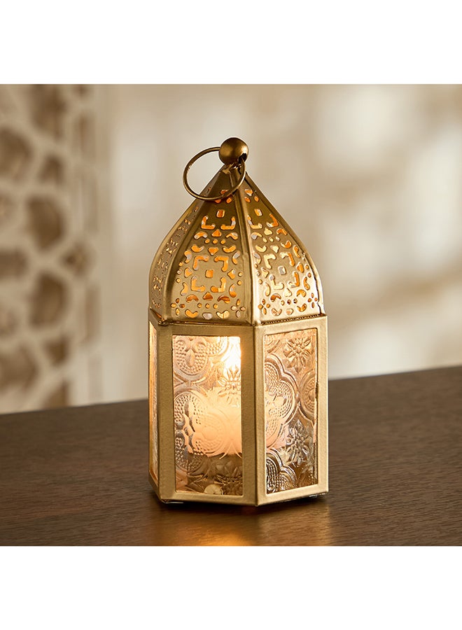Home Box Aurum Arabesque Decorative Lantern Gold - Image 1